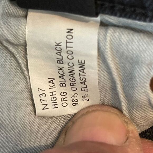 Nudie Jeans Co. Men's Skinny High Kai Org Black Denim Jeans Dark Wash 29 - Picture 8 of 11